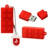 16GB USB Flash Drive - Red Pen Drive - Building