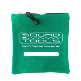 Sound Tools 4 Pack Canvas Heavy Duty Tool Bags, Multipurpose Pouch With Zippers and Scribble Labeling Strip (Purple, Green, Yellow, White)