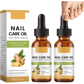 Aceite esencial de jengibre para el cuidado de las uñas, fortalecedor y promotor del crecimiento de las uñas, sérum para uñ/as de los pies, uñ/as quebradizas, fortalecedor y promotor. (2PCS)