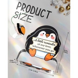PRSTENLY Penguin Lover Acrylic Plaque Gifts for Her Him, Gifts for Boyfriend Girlfriend Husband Wife, Birthday Valentines Day Gifts for Him Her on Anniversary I Love You Gifts