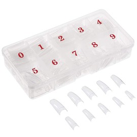 Pack of 500 Natural French Acrylic Artificial Fake Nails Art Tips with Box for Women Girls