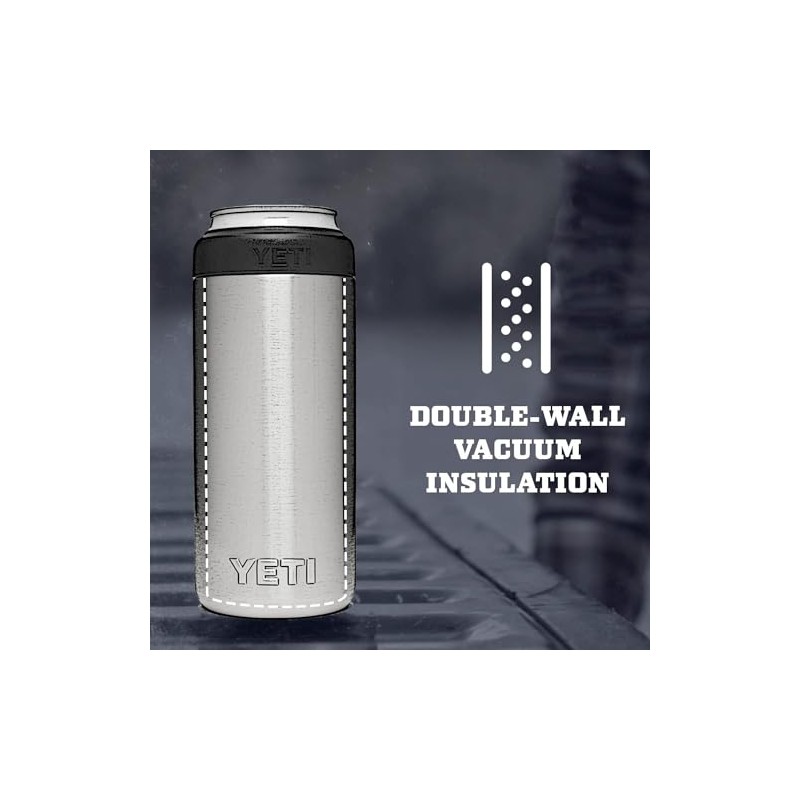 YETI Rambler Colster Slim, Stainless Steel Can Insulator, Tropical Pink,