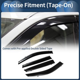 INFINAUTO Window Deflectors Side Window Vent Visors for Kia Sorento 2011 Black Rain Guards Sun Visors Wind Vent Visors Window Vent Shades