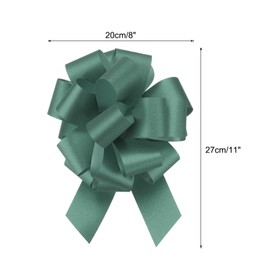 MECCANIXITY 10pcs 11" Glitter Car Large Pull Bow Gift Wrapping Bows for Christmas Flower Presents Birthday Wedding Car, Green