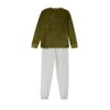 Vertbaudet Vertbaudet Boys 2 Pack Dinosaur Velvet Pyjamas, Set Green