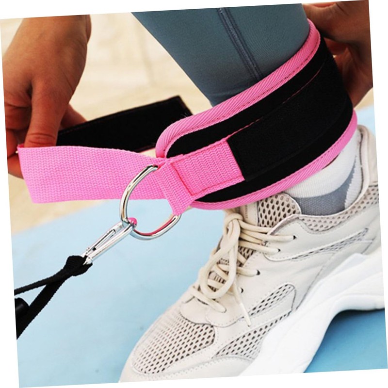 WOONEKY 1Pc Pink Ankle Strap for Fitness Resistance Band Durable