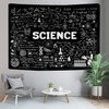 Science Tapestry Geometry Classroom Decor Poster, Black White Education Formulas