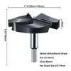 2-5/8"(66.7mm) Forstner Drill Bits,3-Cutter Tungsten Carbide Tipped Forstner Bit for