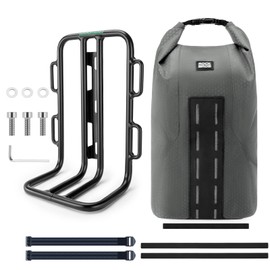 ROCKBROS Pannier Rack for Front Fork Bicycle Bag Pannier Rack Bag 2.7 L Waterproof for MTB, Road Bike