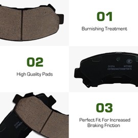 TAIROD D1374 Front Ceramic Brake Pad for Nissan Rogue 2008-2013, Rogue Select 2014-2015, Maxima 2009-2022, Sentra 2007-2012, Juke 2014-2017 | Suzuki Kizashi 2010-2013