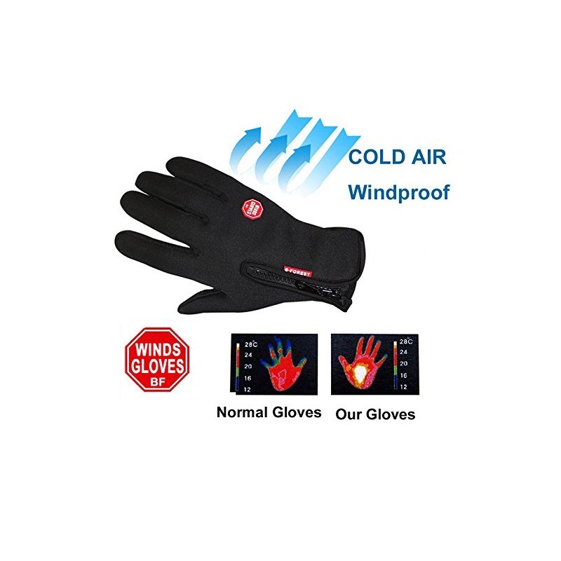 DGBAY Cycling Touch Screen Outdoor Gloves,Mountain Bike Gloves, Waterproof Outdoor