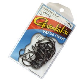 Gamakatsu Finesse Wide Gap Hook-Pack Of 25 (Black, 2)