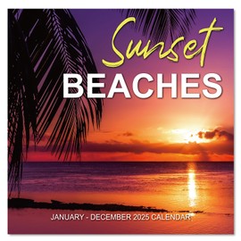 2025 Wall Calendar BEACHES, 12 Months Hangable Wall Calendars, from Jan 202 - Dec 2025, 12" x 24" (Open), Wall Calendar with Thick Paper