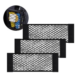 4 Pieces Car Boot Organiser Velcro, Stretchy Car Boot Organiser with 2 Installation Methods, Universal Car Organiser, Boot Bags, Suitable for Car, Truck, SUV, Van (60 x 25 cm/3 Pieces)