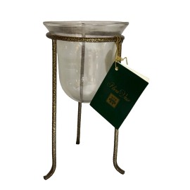 Center Piece Flora Lite Potpourri Glass Decorative Tea Light Votive Candle Stand Bell Jar