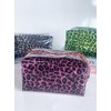 TotePrint Leopard Print Makeup Bag, Zip Closure, Made of Clear