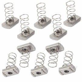 BEANPRECOY Galvanized Spring Nut 10Pcs C-Shaped Steel Special Spring Nut Spring Strut Channel Cone Nut for Strut Channel Stainless Steel Spring Channel Nuts M6 M8 M10 M12 Spring Nut Channel Nut Silver