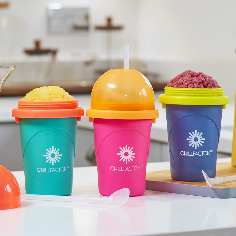 ChillFactor slushy maker Neon Green - Reusable slushy maker cup,