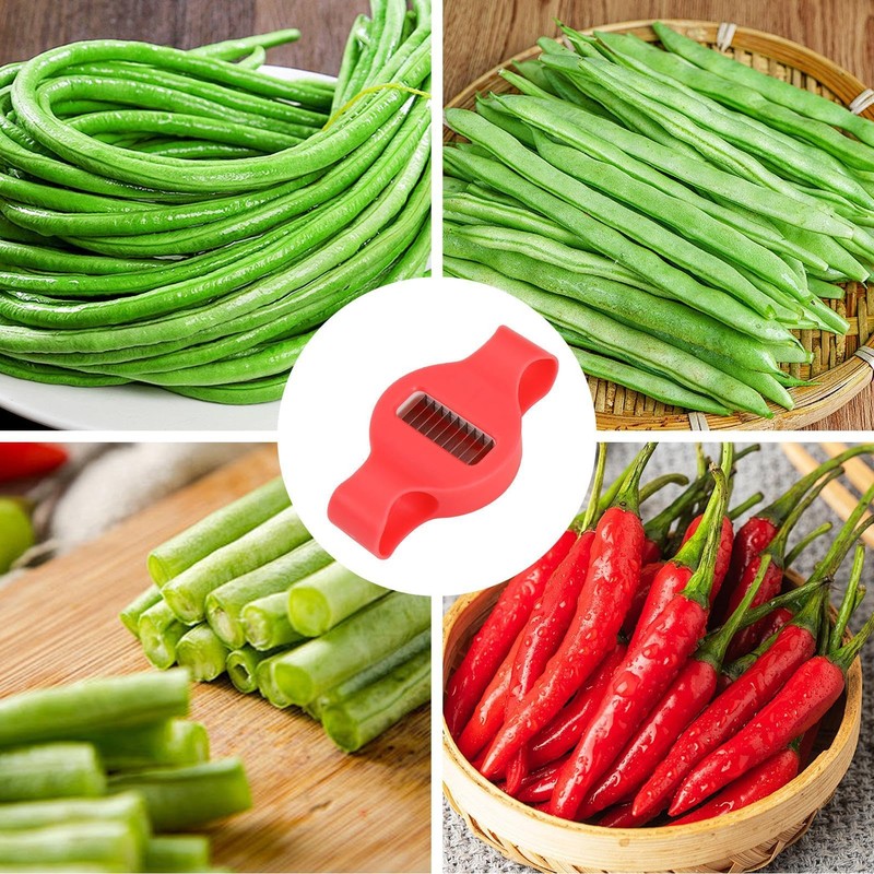 Multifunction Bean Slicer, Green Bean Frencher Tool, Stainless Steel Shredder