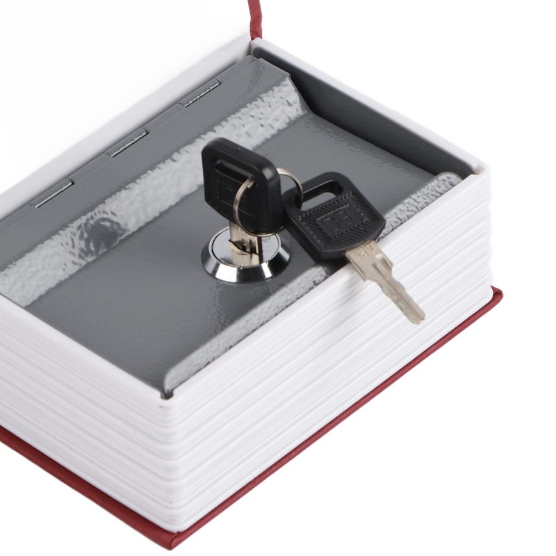 Mini Safe Box with Lock and Keys, Simulation Book for