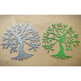 Tree Cutting Dies for Card Making，Tree Cutting Dies Cut Stencils for DIY Scrapbooking Photo Album Decorative Embossing Paper Dies for Card Making Templated+Cute Brooch Pin