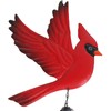 Tinsow Cardinal Bird Wind Chime Christmas Hanging Decorations Bell Outdoor