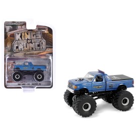 Greenlight 1987 Ford F-250 Monster Truck DCD Series 15 1/64 Diecast Model Car Blue Metallic 'Bigfoot #6' 'Kings Crunch' Toy Boys