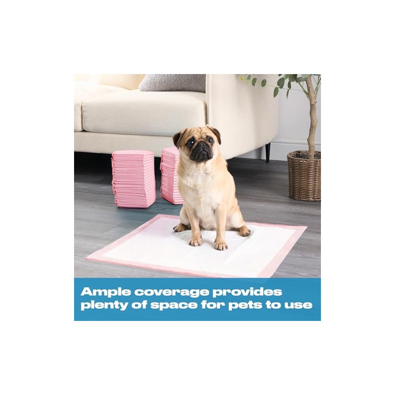 OHS Puppy Training Pads 100 Pack, Leakproof Super Absorbent LEMON