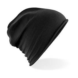 GIDUTEX Beanie Slouch Lightweight and Soft Hat Unisex, Midnight Black
