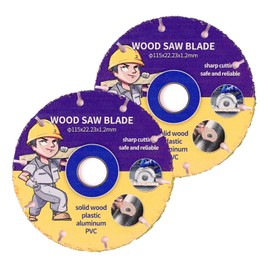 2 Pieces Saw Blade for Angle Grinder Cutting Disc Wood Flex Disc 115 mm Angle Grinder Multi Wheel Cutting Disc Carbide Flex Disc for Wood, Plywood, Rubber, Plastics, for Woodworking