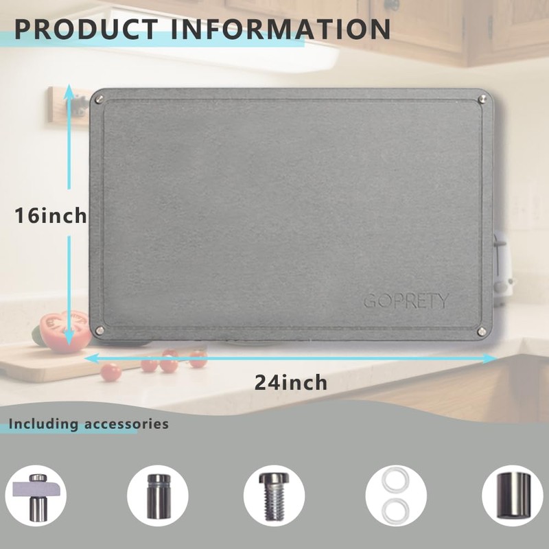 GOPRETY Quick Dry Stone Drying Mat for Kitchen Counter -
