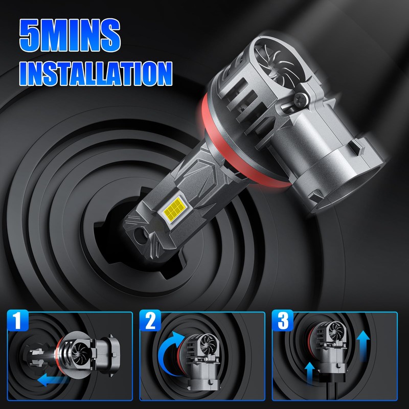 rimthin H11 Bulbs, H16 H9 H8 Fog Lights Cool White,