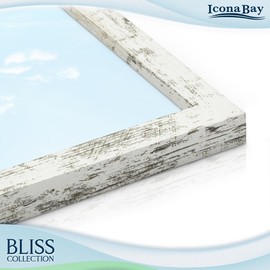 Icona Bay - 5x7 Picture Frames - Multicolored, 8 Pack - Modern Rustic Engineered Wood Frames - Table Top or Wall Mount - Distressed Wooden Style - Bliss Collection