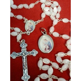 Mother Mary Rosary Beads and Pendant Made in Italy, Stamped Italy