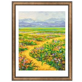 Golden State Art, 18x24 Vintage Ornate Finish Photo Frame with White Mat for 16x20 Picture. Color: Dark Gold-Brown