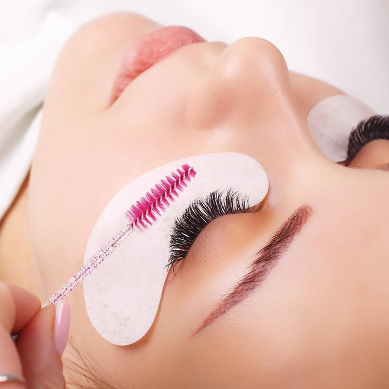 SWKJ 60 PCS Disposable Eyelash Brushes, Eyebrow Spoolies, Mascara Wands