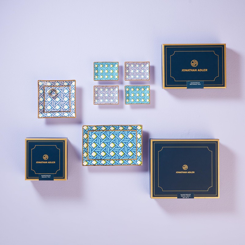 Jonathan Adler Basketweave Square Tray