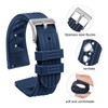 watchdives Rubber Waffle Watch Band, Soft Rubber Watch Strap Waterproof