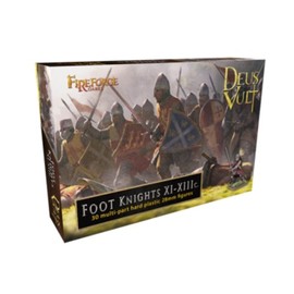 FIREFORGE GAMES Deus Vult Foot Knights XI-XIIIc - 30-Piece 28 mm Medieval Foot Knight Plastic Kit