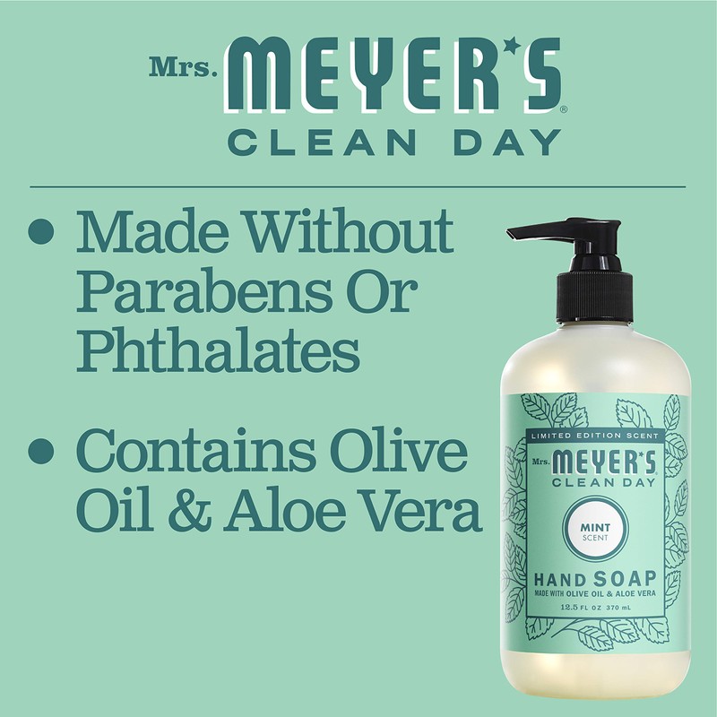 MRS. MEYER'S CLEAN DAY Hand Soap, Made with Essential Oils,