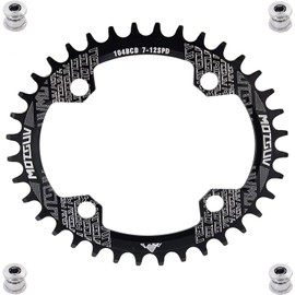 YBEKI 32T 34T 36T 38T Round Oval Bicycle Chainring, Narrow Width Chainrings 104 BCD for Road Bike Mountain Bike BMX MTB