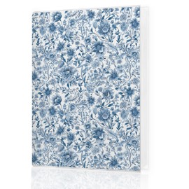 HUKINE Floral Photo Album 4x6, Blue and White Chinoiserie Flower Small Photo Album Memory Book Keepsake with 18 Pockets Hold 36 Pictures for Family Baby Graduation Wedding Anniversary Travel Vacation