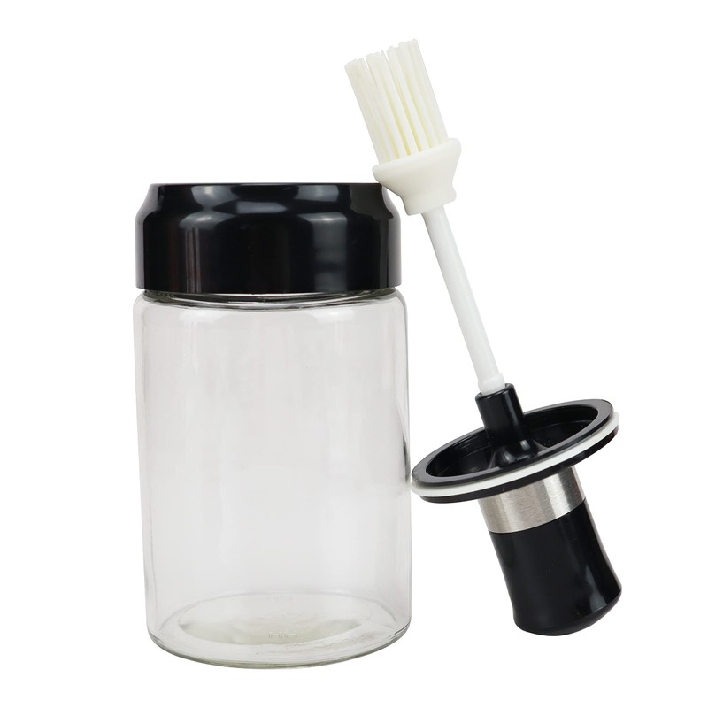 EIKS Oil Bottle with Silicone Brush for Cooking BBQ Kitchen