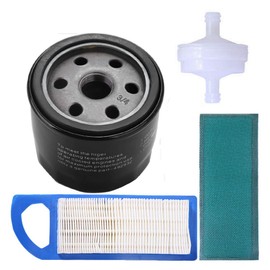 Podoy 492932s 696854 Oil Filter 697153 Air Filter for compatible with Briggs Stratton 394358 Fuel Filter 5127A 5127B Intek 15.5, 17 and 17.5 HP Lawn mower Engine Tune-Up Kits