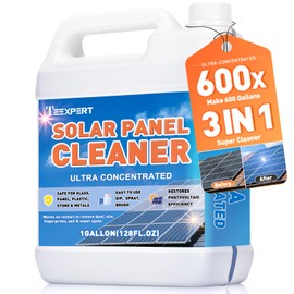 Teexpert Solar Panel Cleaner (1Gallon Makes 600 Gallons), Ultra Concentrated Glass & Solar Panel Cleaning, Streak-Free Quick Dry Remove Dirt, Dust, Droppings, Oils, Fingerprints & Water Spots