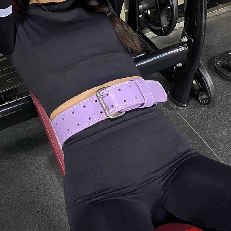 Weight Lifting Belt Microfiber Leather Waist Back Support Gym Belt