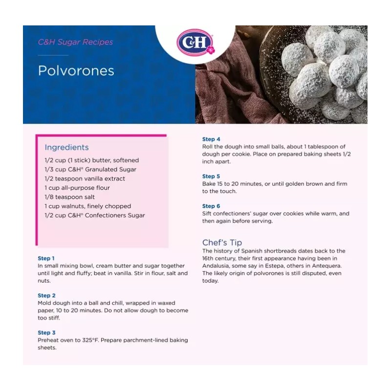 C&H Premium Cane Powdered Sugar 2 lb