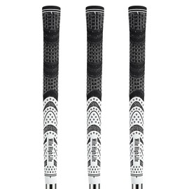 Mile High Life Cross Cord Golf Grips 3 Pack – All Weather, High Traction Anti-Slip Golf Club Grips – Jumbo Sizes, Low Taper Design, Multi-Compound Hybrid for Men