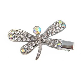 A-Ha Coraline Crystal Dragonfly Hair Clip Hair Pin - Clear (H31)