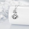 VIJASHOP Shark Necklace Anchor Necklace 925 Sterling Silver Nautical Pendant